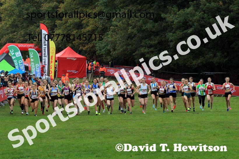 Junior Women, 2022 National Cross Country Relays, Berry Hill Park, Mansfield.  Photo: David T. Hewitson/Sports for All Pics